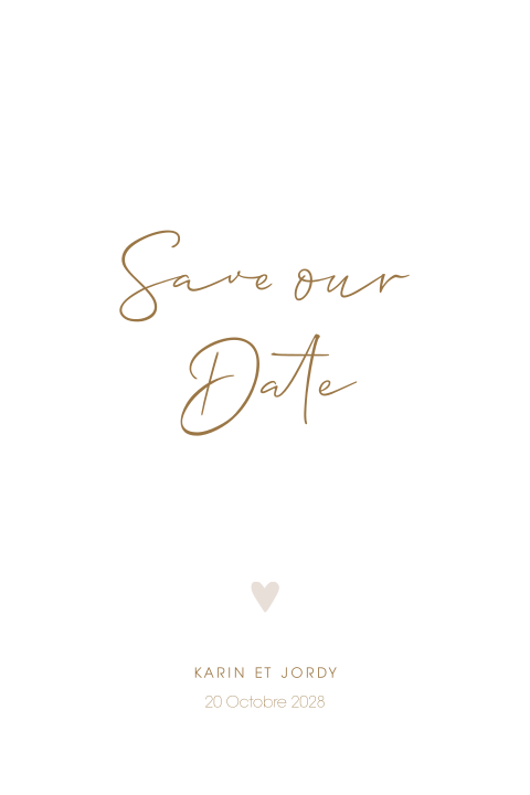 Save the date avec une écriture élégante
