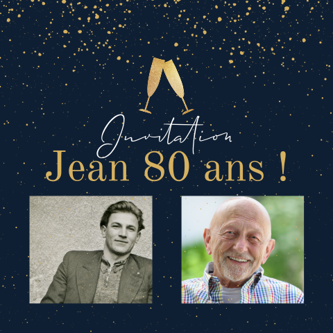 Carte d'invitation classique avec des photos et verres à champagne