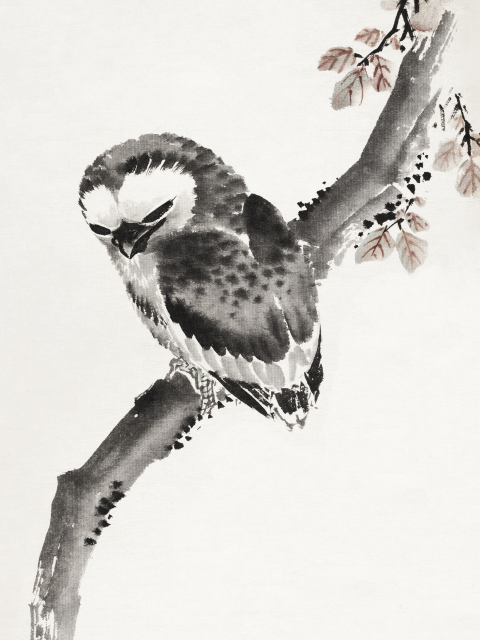 Affichez le hibou japonais de Katsushika Hokusai