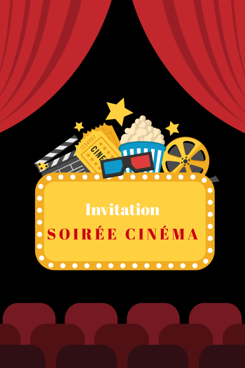 Invitation originale pour un anniversaire sur le thème du cinéma