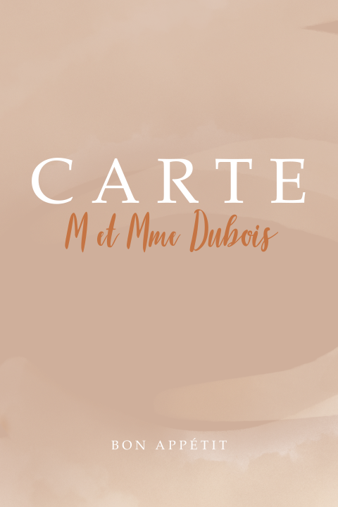 Carte de menu élégante avec des nuances d'aquarelle rose