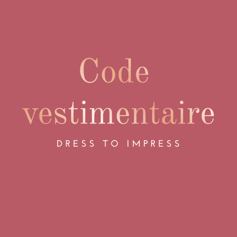 Carte de code vestimentaire élégant en dorure rosée