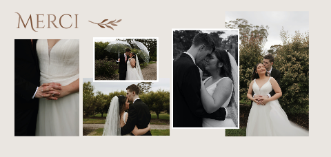 Carte de remerciement classique avec collage photos