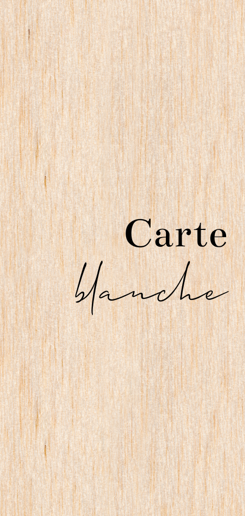 Faire-part de mariage sur bois, format portrait XL