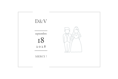 Carte de remerciement classique où vous pouvez insérer votre photo