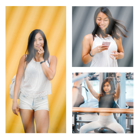 Créez une invitation photo avec trois photos.