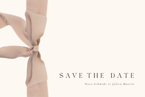 Save the date classique I Ruban optionnel