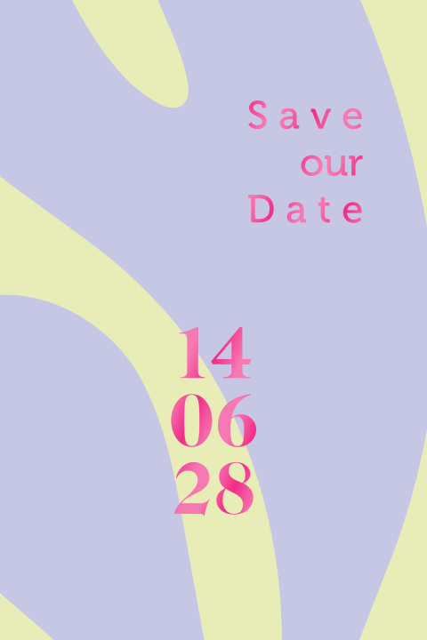 Save the date avec des formes modernes