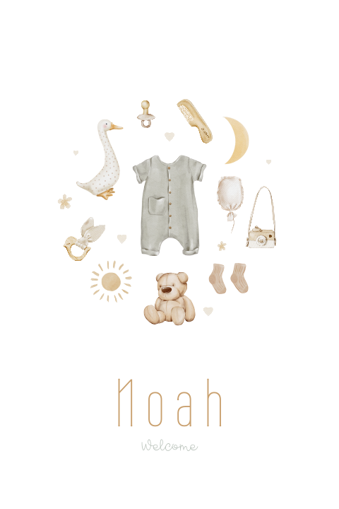 Faire-part de naissance avec jolies illustrations de bébés