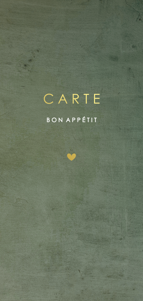 Menu discrèt avec un arrière-plan élégant et des dorures