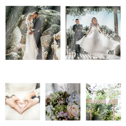 Faire-part de mariage à créer soi-même avec 5 photos