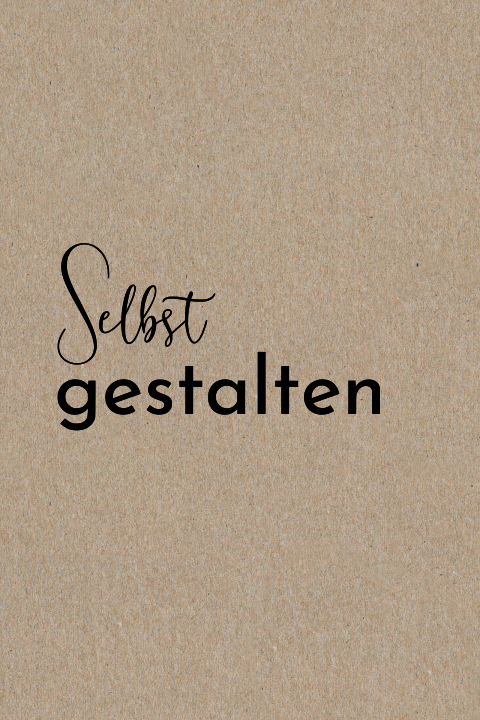 Véritable invitation en papier kraft double en format portrait
