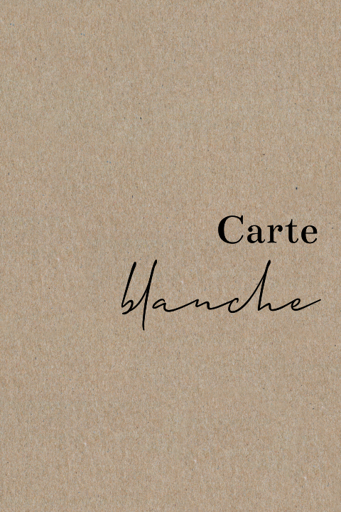 Faire-part de mariage en papier kraft, format portrait