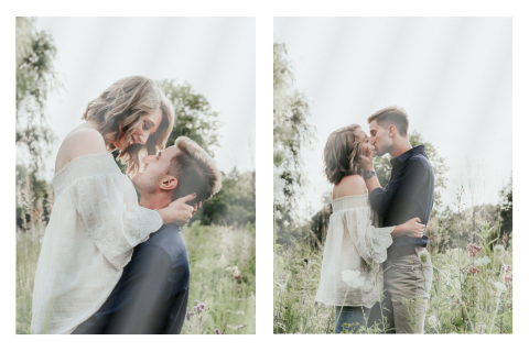 Faire-part de mariage à créer soi-même avec deux photos