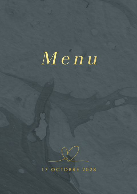 Menu pliant élégant avec une couverture anthracite