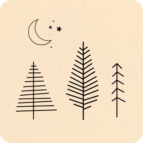 Autocollant cadeau avec illustrations minimalistes – 12 ex.