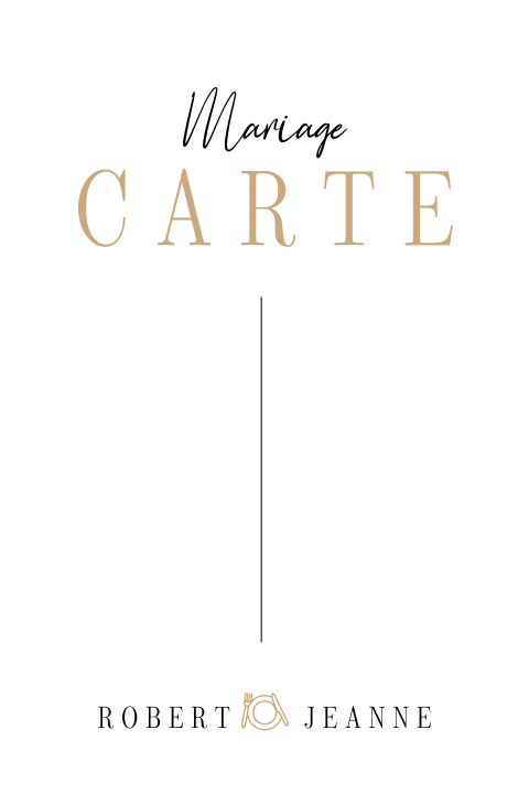 Carte de menu élégante avec une jolie typographie