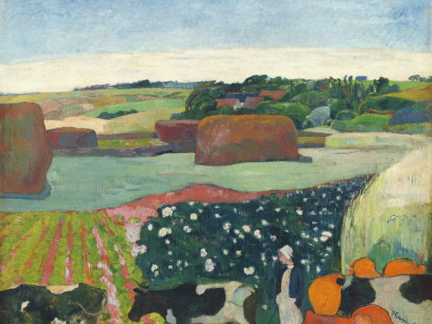 Affiche de meule de foin en Bretagne Paul Gauguin