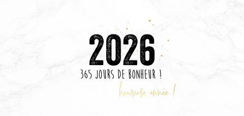 Carte de vœux sur fond en marbre avec des détails dorés