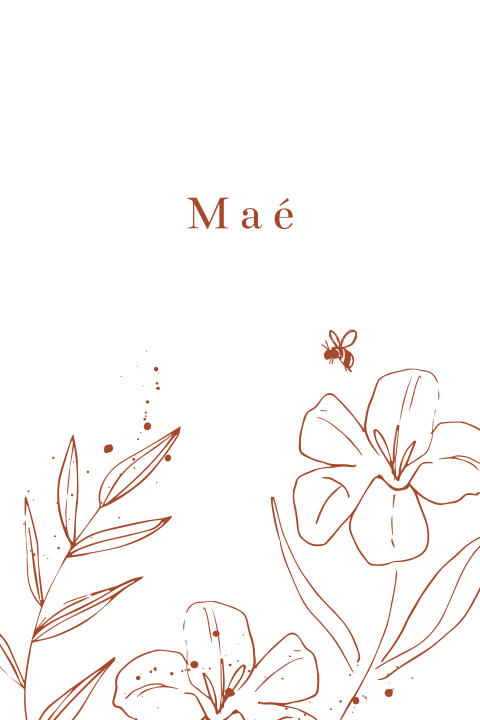 Faire-part de naissance nature minimaliste