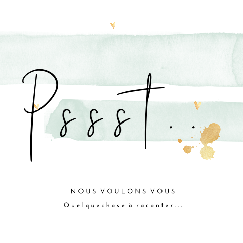 Jolie annonce de grossesse avec échographie