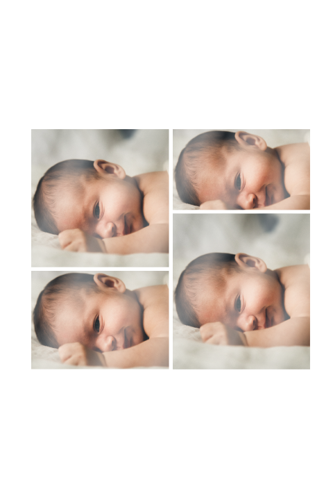 Faire-part de naissance à créer avec 4 photos en format portrait