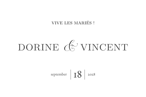 Carte de félicitations élégante avec écriture classique