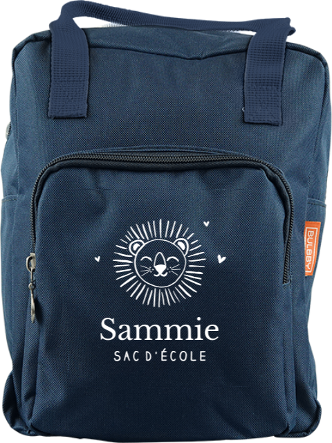 Sac à dos Classic avec tête de lion et coeurs