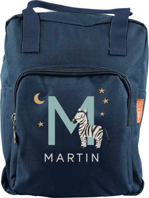 Sac à dos Classic avec zèbre, étoiles et lune