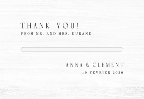 Urne de mariage élégante avec typographie classique