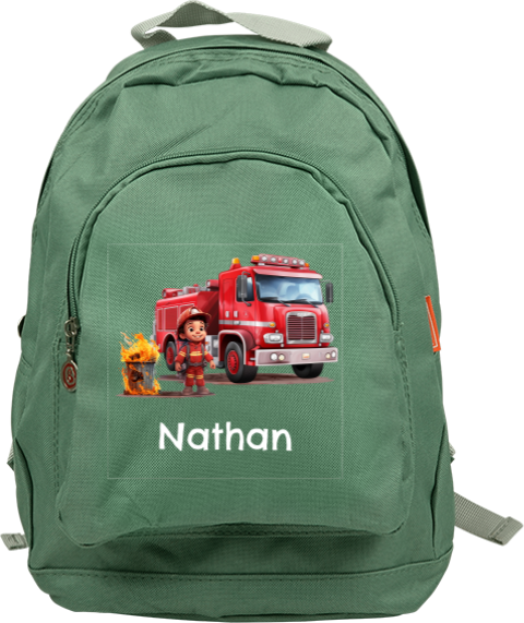 Sac à dos Junior avec pompier et camion de pompiers