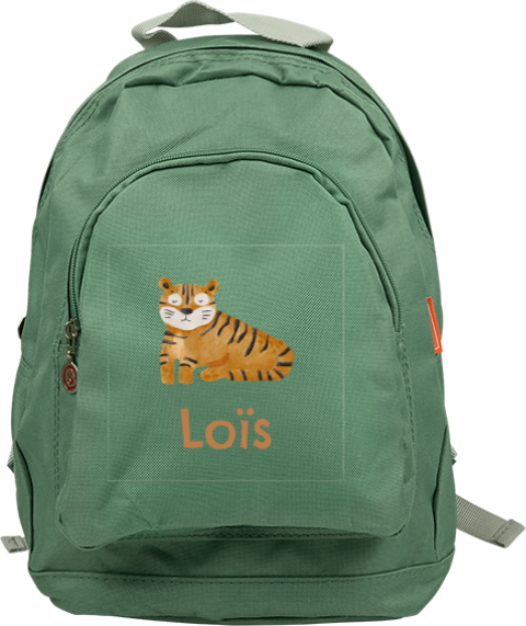 Sac à dos Junior avec prénom et tigre