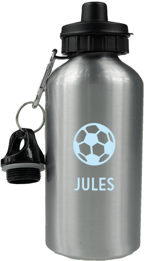 Gourde en aluminium avec nom et football