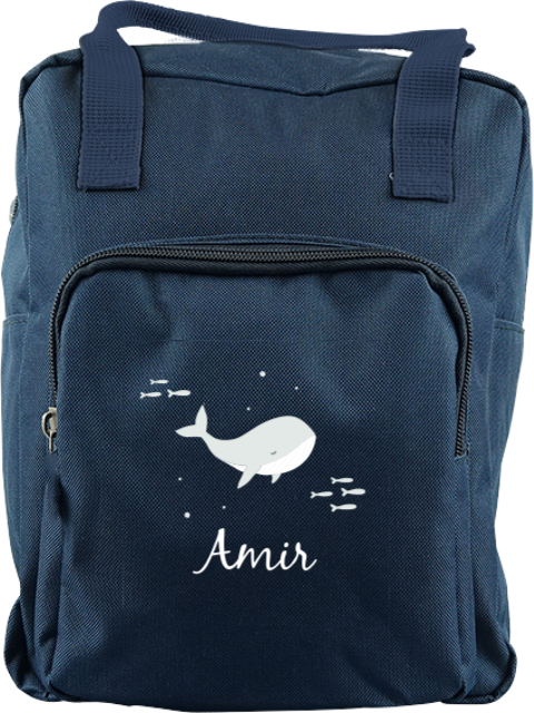 Sac à dos Classic avec baleine et poissons