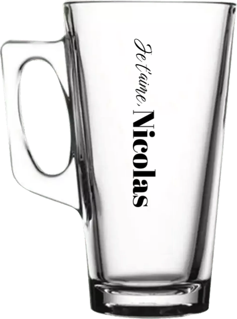 Verre à thé personnalisé je t'aime prénom