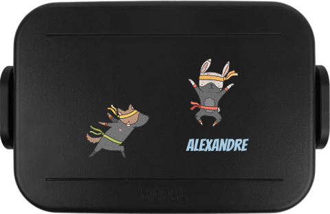 Boîte à pain avec nom et ninjas