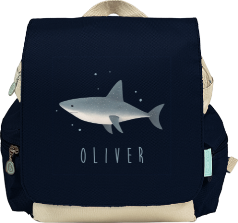 Sac à dos avec requin et prénom