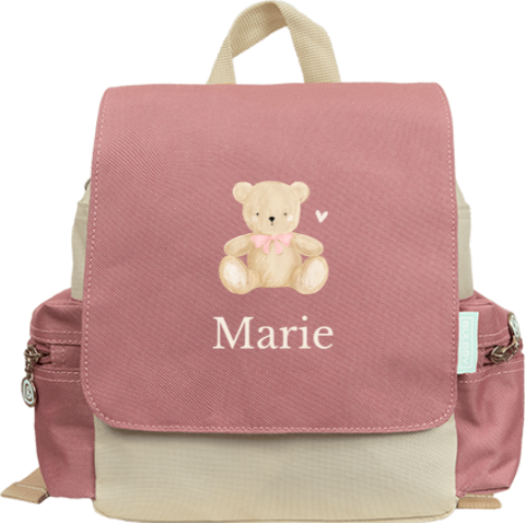 Sac à dos avec un ourson et un coeur