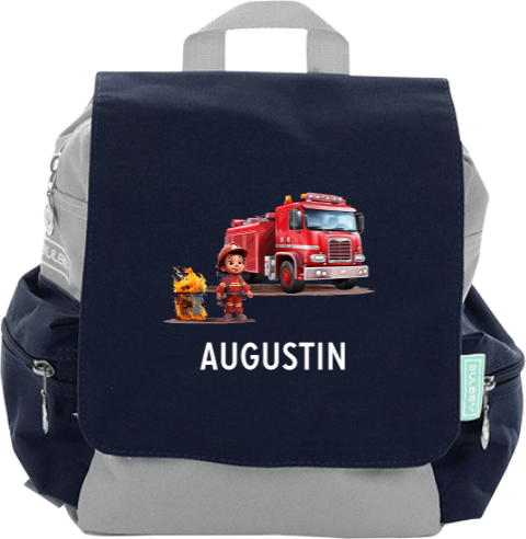 Sac à dos avec camion de pompiers