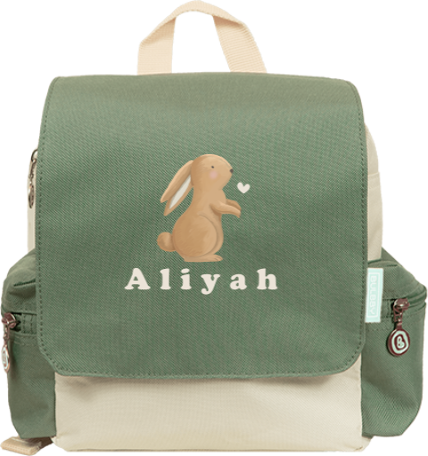 Sac à dos avec un lapin et un coeur