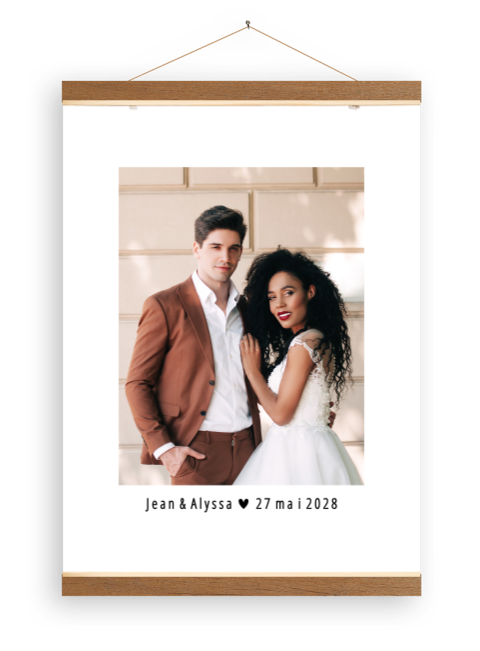 Toile avec photo de mariage