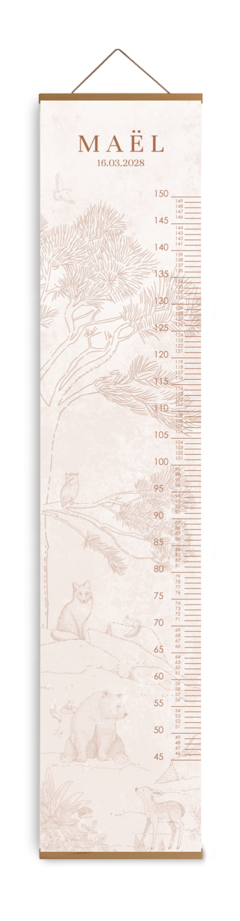 Toile dans un style vintage avec animaux de la forêt