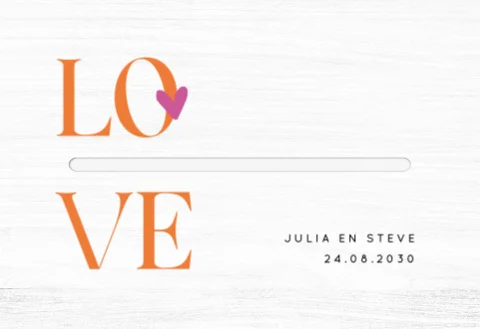 Urne mariage avec LOVE en couleurs