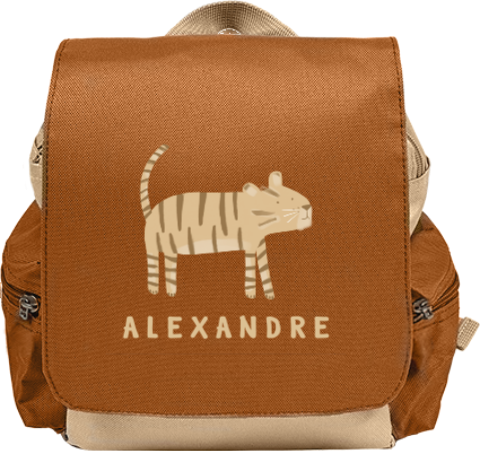 Sac à dos avec illustration tigre