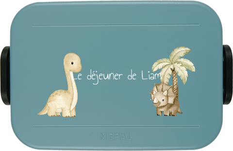 Boîte à pain Mepal avec nom et dinosaures