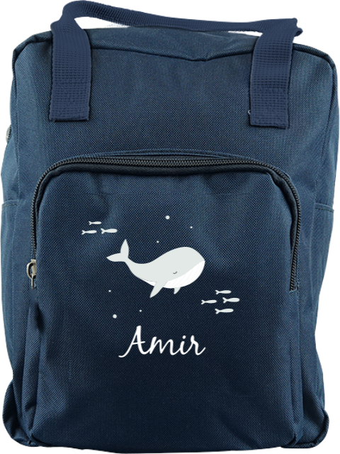 Sac à dos Classic avec baleine et poissons