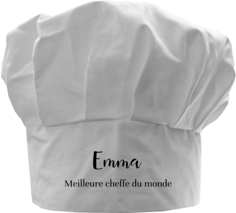Toque de chef avec nom