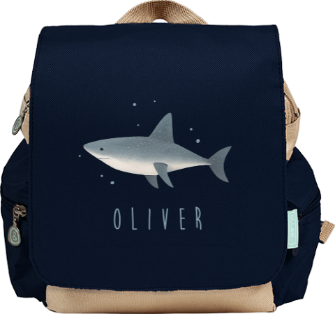Sac à dos avec requin et prénom