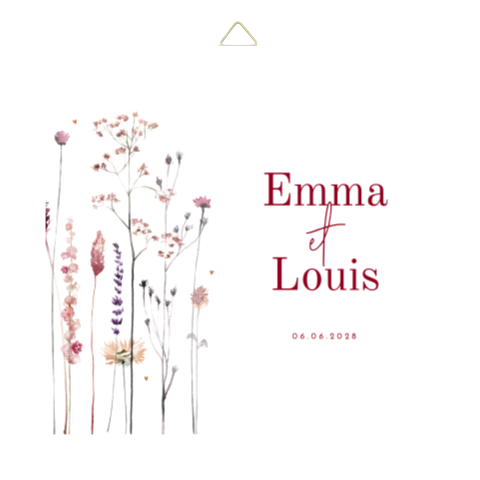 Carreau de décoration avec fleurs des champs