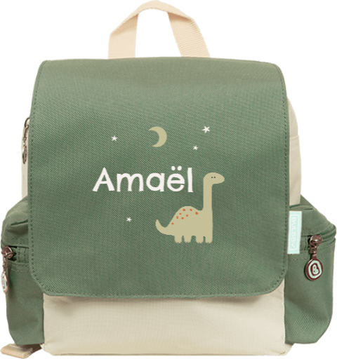 Sac à dos avec dinosaure, lune et étoiles